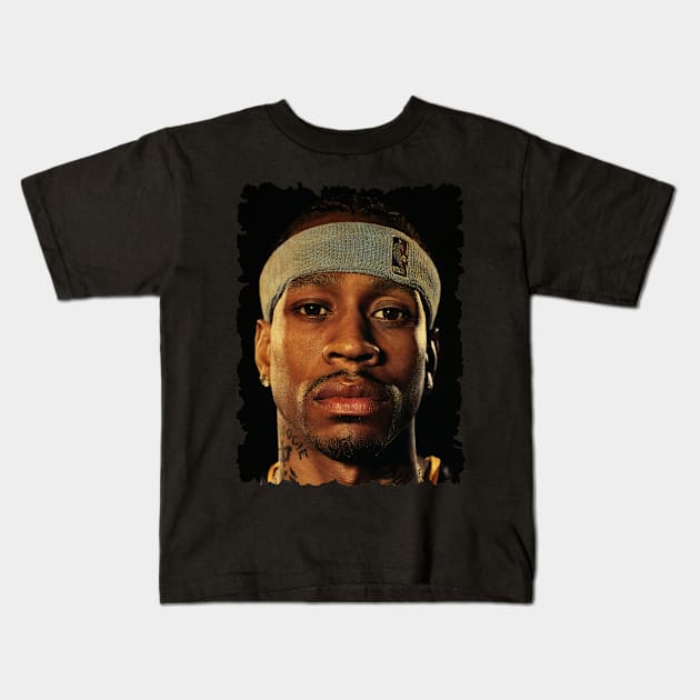 vintage allen iverson Kids T-Shirt by ludfiprayogi